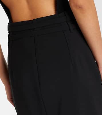 High-rise virgin wool midi skirt | Sportmax