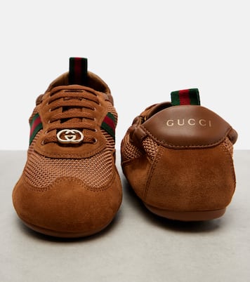 Gucci Shift suede-trimmed sneakers | Gucci