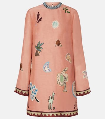 x LRNCE vestido corto Laurence de lino y seda | Alémais