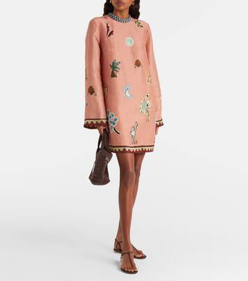 x LRNCE vestido corto Laurence de lino y seda | Alémais