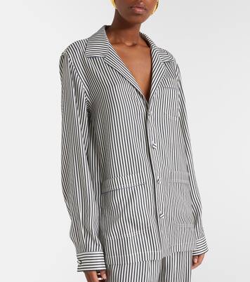 Camisa de seda oversized a rayas | Tom Ford