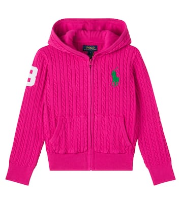 Cable-knit cotton hoodie | Polo Ralph Lauren Kids