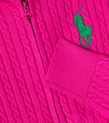 Cable-knit cotton hoodie | Polo Ralph Lauren Kids