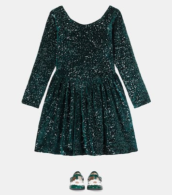 Vestido Viola de terciopelo con lentejuelas | Konges Sløjd