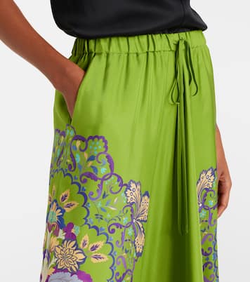 Printed silk midi skirt | La DoubleJ