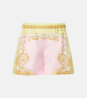Shorts Underwater Barocco aus Seiden-Twill | Versace