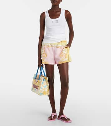 Shorts Underwater Barocco aus Seiden-Twill | Versace