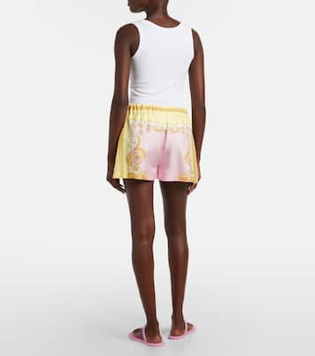 Shorts Underwater Barocco aus Seiden-Twill | Versace