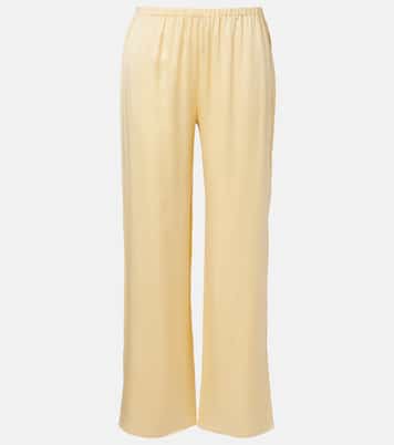 Loreto silk charmeuse wide-leg pants | Asceno