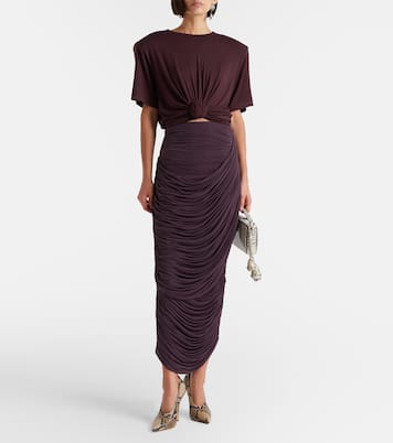 Floral-appliqué jersey T-shirt | Magda Butrym