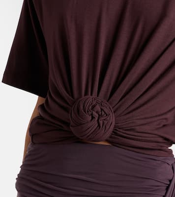 Floral-appliqué jersey T-shirt | Magda Butrym