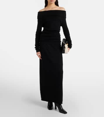 Off-shoulder cotton and cashmere top | Lisa Yang