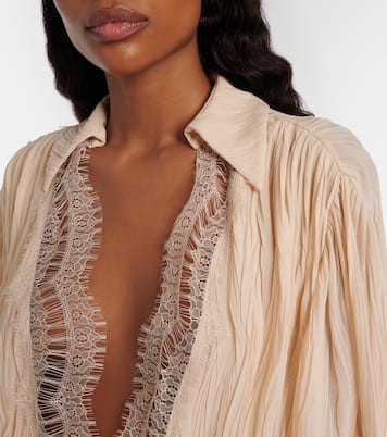 Robe en georgette à dentelle | Blumarine