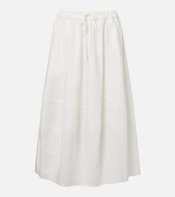 Cotton poplin midi skirt | Polo Ralph Lauren