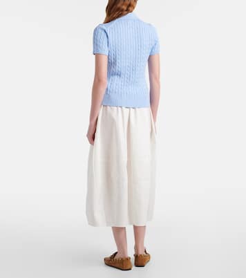 Cotton poplin midi skirt | Polo Ralph Lauren