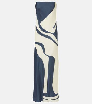Lilou strapless silk maxi dress | SIR