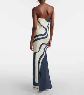 Lilou strapless silk maxi dress | SIR