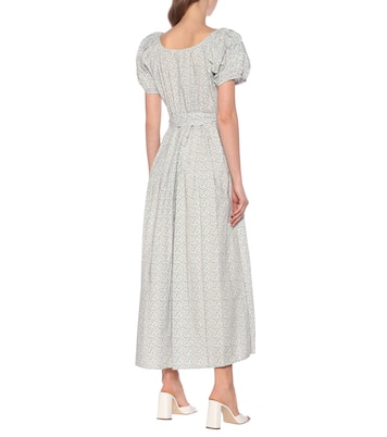 Lais floral cotton-poplin midi dress | LoveShackFancy