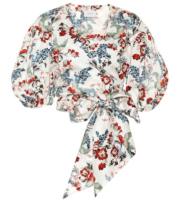 Top Cylenne a stampa in cotone | Erdem