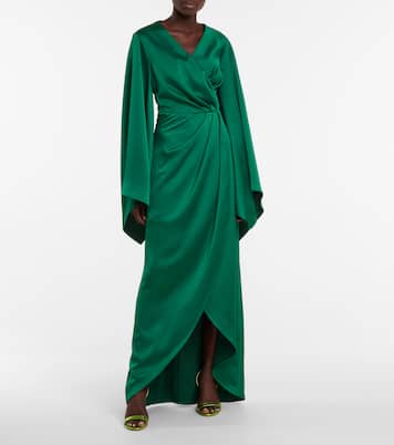 Stretch-satin gown | Rasario