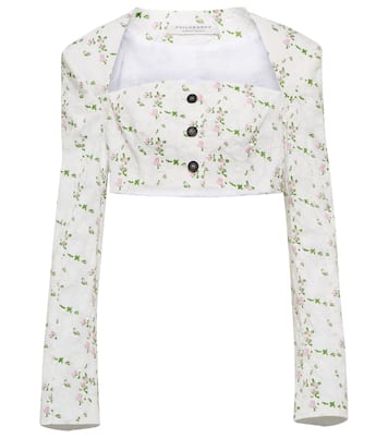 Floral cotton crop top | Philosophy di Lorenzo Serafini