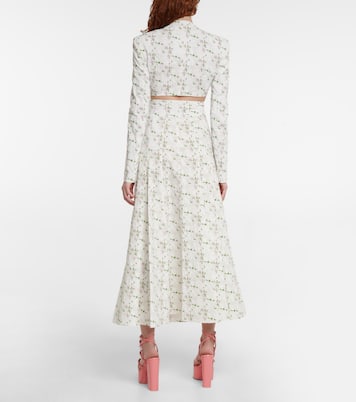 Floral cotton crop top | Philosophy di Lorenzo Serafini