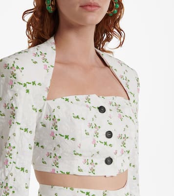 Floral cotton crop top | Philosophy di Lorenzo Serafini