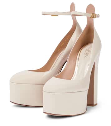 Tan-Go patent leather platform pumps | Valentino Garavani