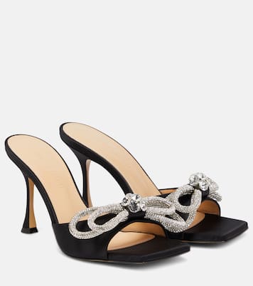 Pantoletten Double Bow aus Satin | Mach & Mach