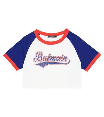 Camsieta de algodón con logo | Balmain Kids