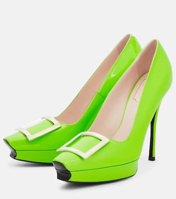 Plateau-Pumps Trompette aus Lackleder | Roger Vivier