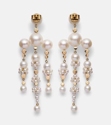 Boucles d'oreilles Jardin de Rêve en or 14 ct, diamants et perles | Sophie Bille Brahe