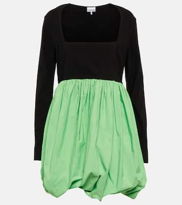 Balloon skirt taffeta minidress | Ganni