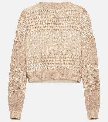 Embellished openwork sweater | Brunello Cucinelli