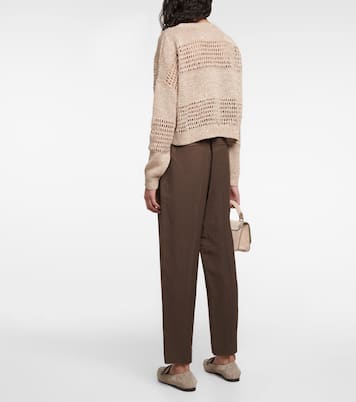 Embellished openwork sweater | Brunello Cucinelli