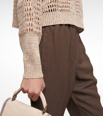 Embellished openwork sweater | Brunello Cucinelli