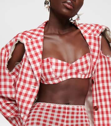 Linen-blend bra top | Acne Studios