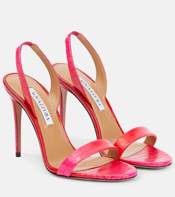 So Nude 105 croc-effect leather sandals | Aquazzura