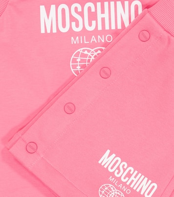 Printed cotton jersey top and skirt set | Moschino Kids