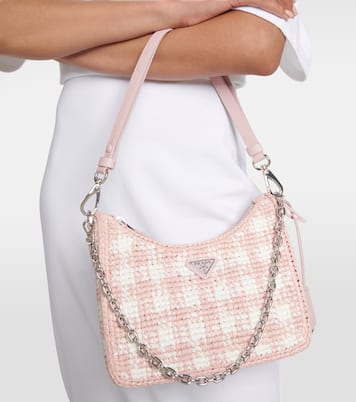 Schultertasche Re-Edition mit Leder | Prada