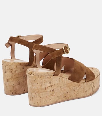 Sandali in suede con zeppa | Gianvito Rossi