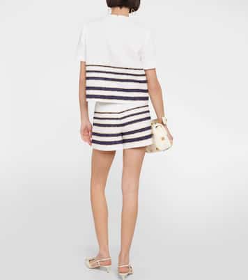 Striped cotton-blend top | Valentino