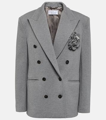 Double-breasted cotton jersey blazer | Giuseppe di Morabito