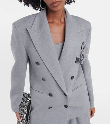 Double-breasted cotton jersey blazer | Giuseppe di Morabito