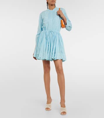Embroidered cotton minidress | Juliet Dunn