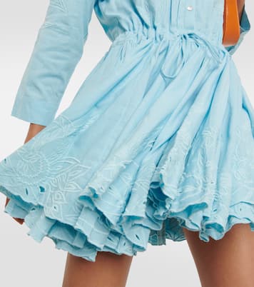 Embroidered cotton minidress | Juliet Dunn