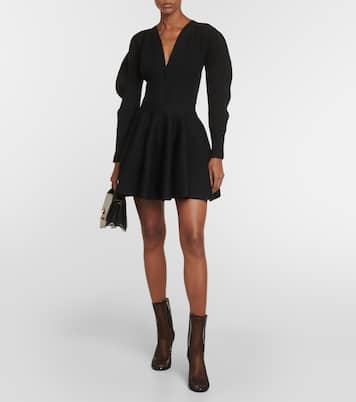 Mini-jupe en laine mélangée | Alaïa