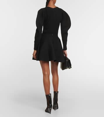 Mini-jupe en laine mélangée | Alaïa