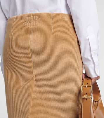 Bleistiftrock aus Baumwoll-Cord | Miu Miu
