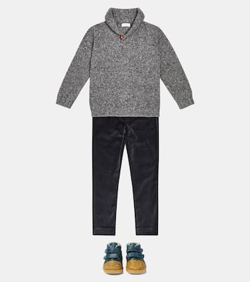 Shearling-lined leather sneakers | Petit Nord